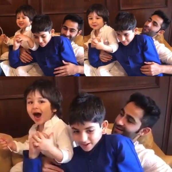 Image result for latest images of Watch: Taimur Ali Khanâs bicycle crunches with uncle Armaan Jain is the cutest thing you will see today